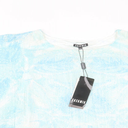 Womens UK Size S Casamia Blue Basic T-Shirt