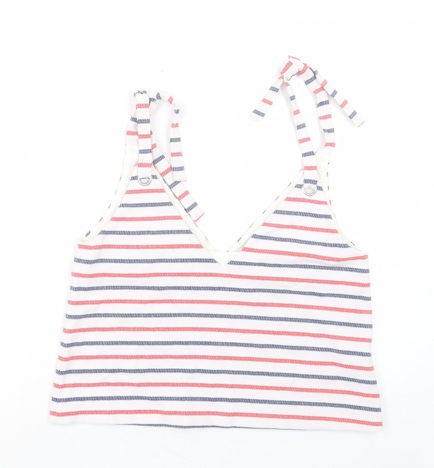 Womens UK Size M Zara White Cropped Tank