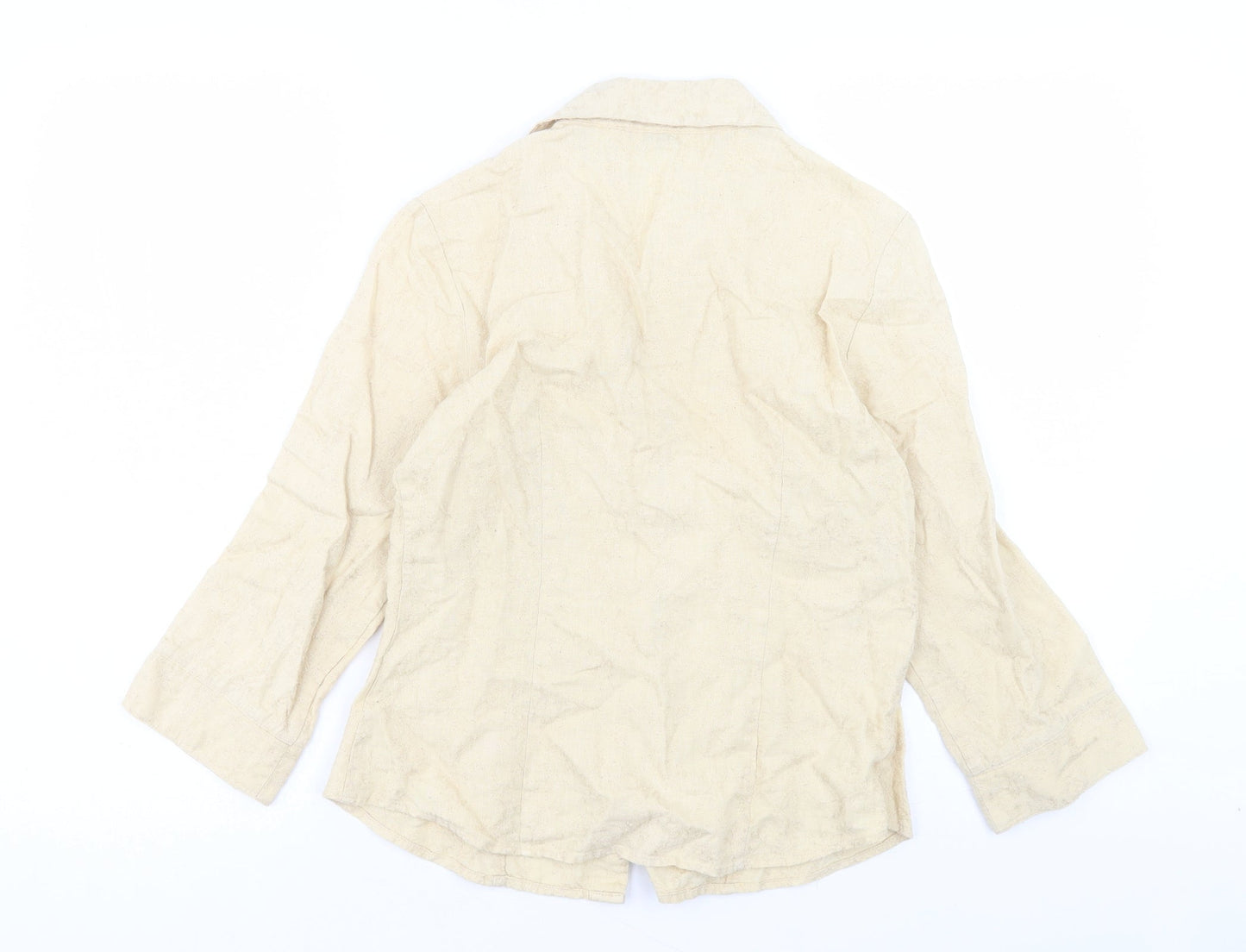 Womens UK Size S M&Co Ivory Basic Button-Up