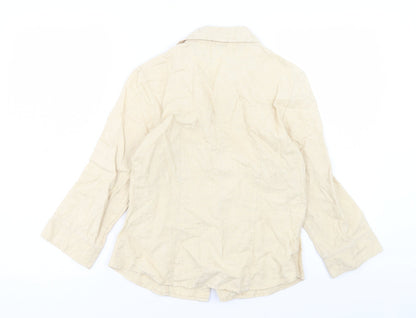 Womens UK Size S M&Co Ivory Basic Button-Up