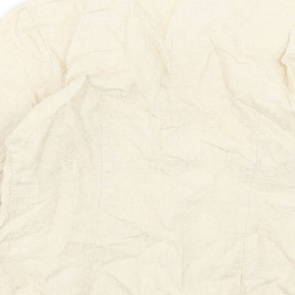 Womens UK Size S M&Co Ivory Basic Button-Up