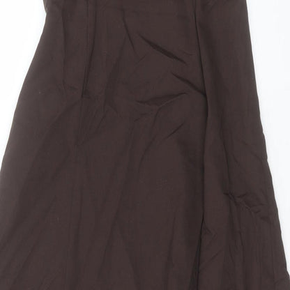 RJR.John Rocha Womens Brown Floral Cotton A-Line Size 10 Sweetheart Zip - Attachable Straps