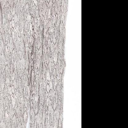 Primark Womens Animal Print Viscose Trousers Size 6 L26 in Regular Drawstring