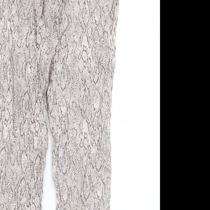 Primark Womens Animal Print Viscose Trousers Size 6 L26 in Regular Drawstring