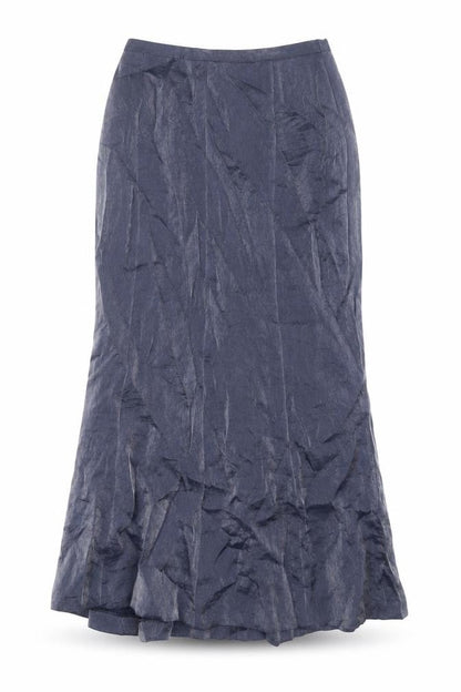 Fisser Womens Blue Polyester A-Line Skirt Size 8 Button