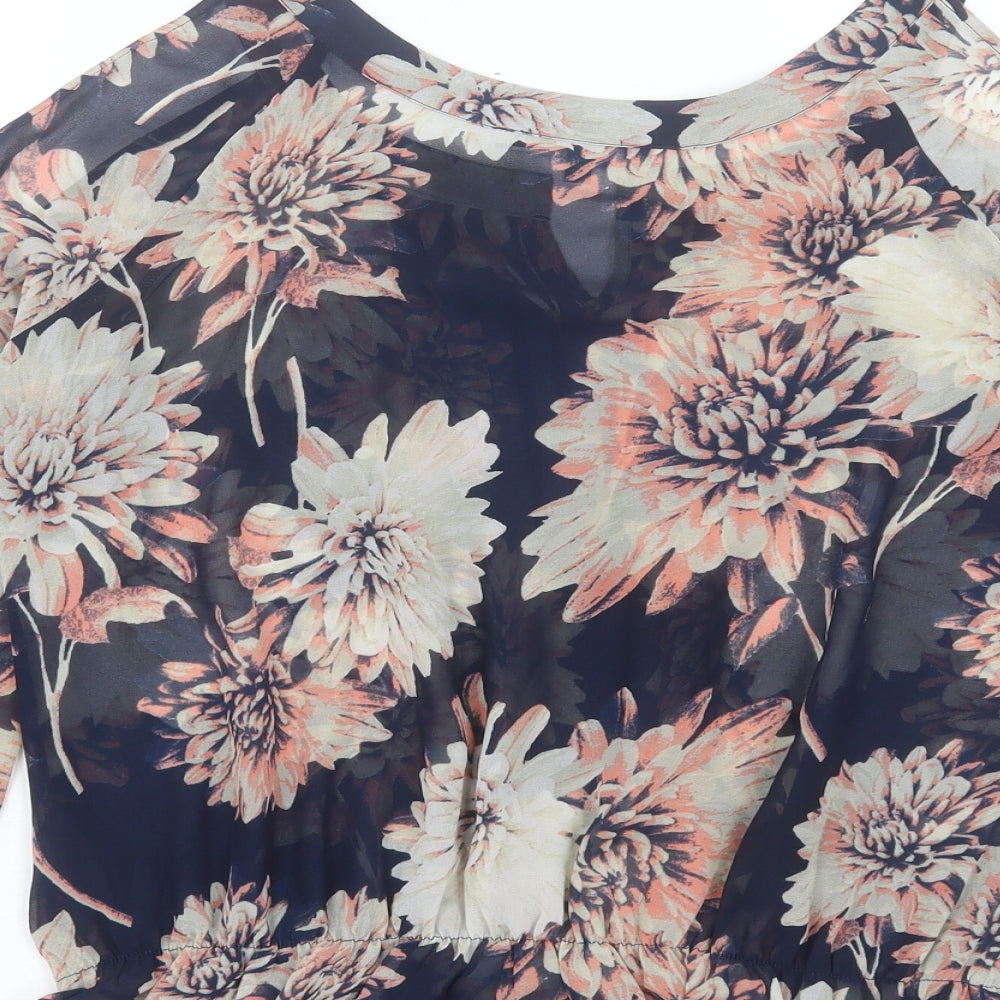 Womens UK Size 12 NEXT Blue Basic Blouse