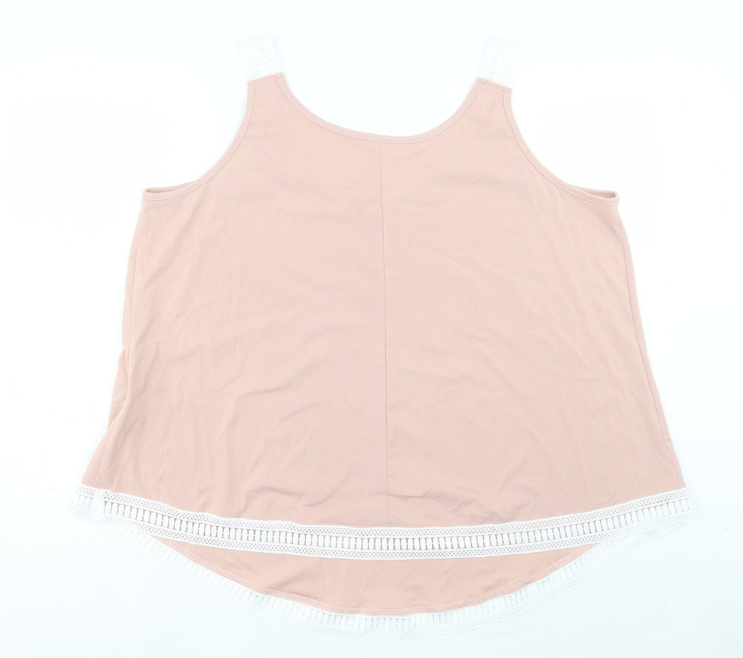 SheIn Womens Pink Polyester Basic Tank Size 3XL V-Neck