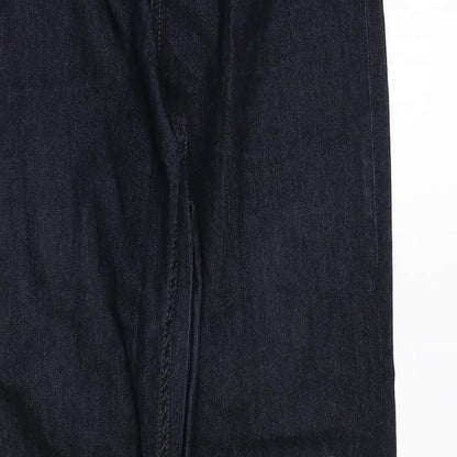 H&M Womens Blue Cotton Jegging Trousers Size M L32 in Regular