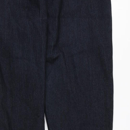 H&M Womens Blue Cotton Jegging Trousers Size M L32 in Regular