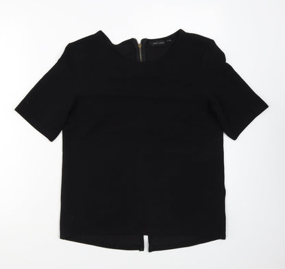 Womens UK Size 10 New Look Black Basic T-Shirt