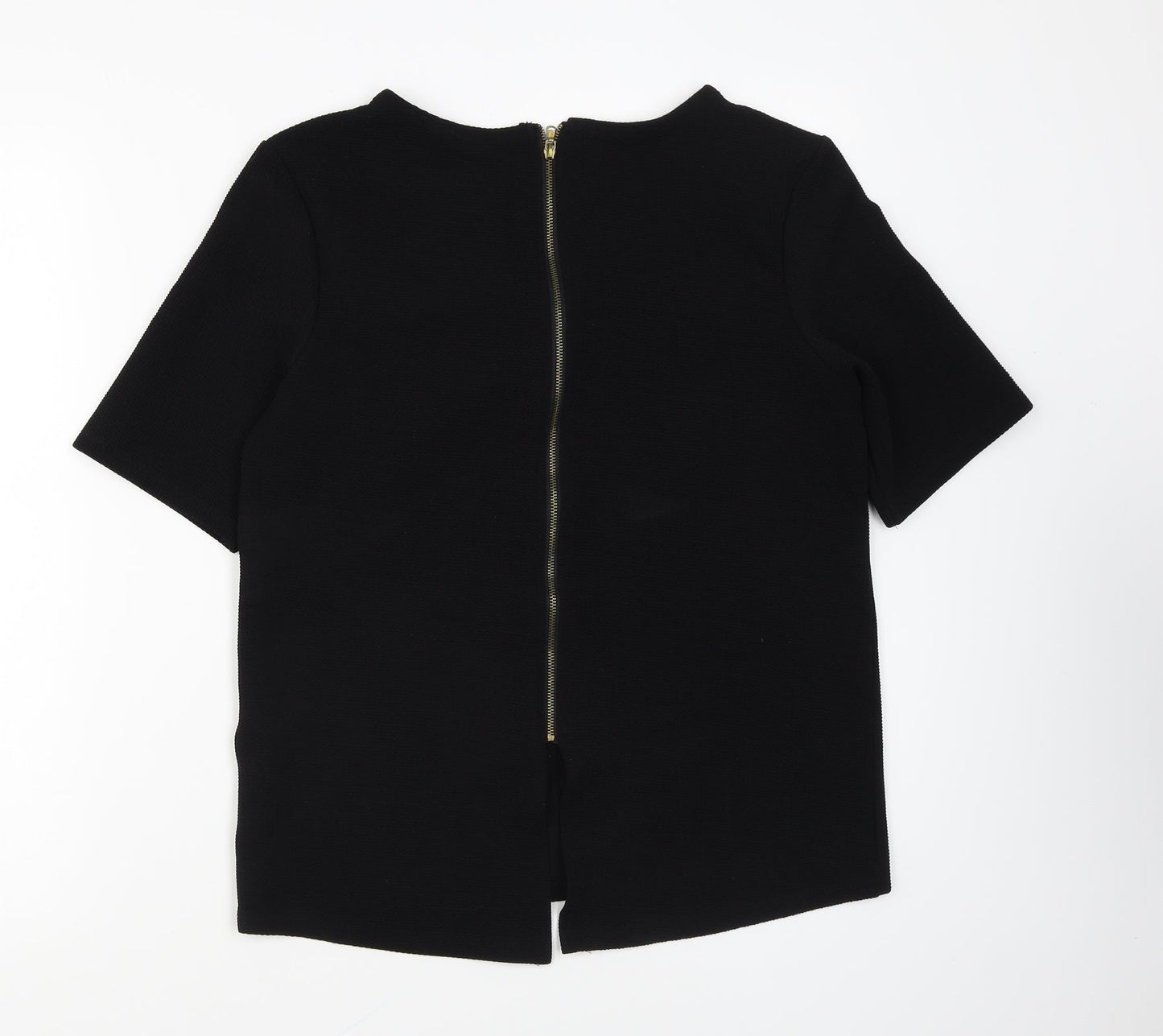 Womens UK Size 10 New Look Black Basic T-Shirt