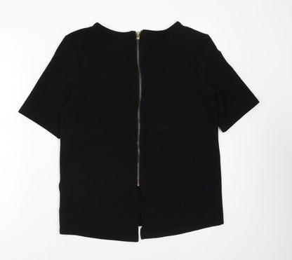 Womens UK Size 10 New Look Black Basic T-Shirt
