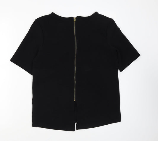 Womens UK Size 10 New Look Black Basic T-Shirt