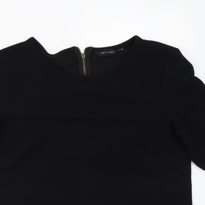 Womens UK Size 10 New Look Black Basic T-Shirt