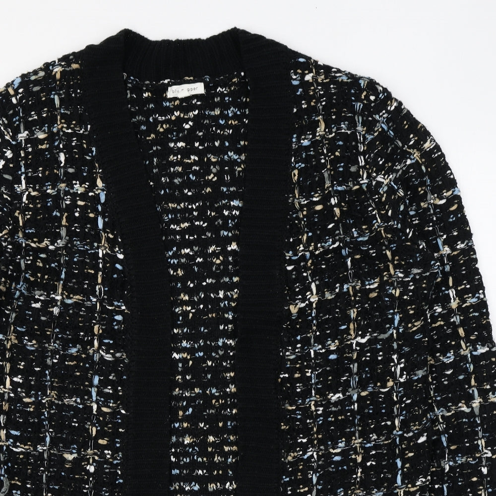 Blu Pepper Womens Multicoloured V-Neck Acrylic Cardigan Jumper Size M