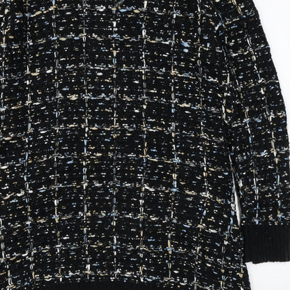 Blu Pepper Womens Multicoloured V-Neck Acrylic Cardigan Jumper Size M