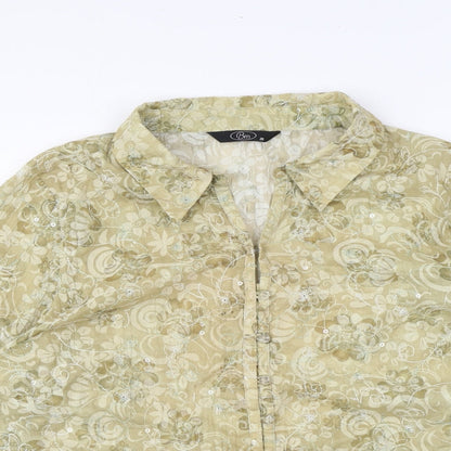 Womens UK Size 20 Bonmarché Yellow Basic Button-Up