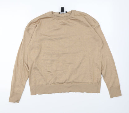 Womens UK Size S New Look Beige Pullover Jumper