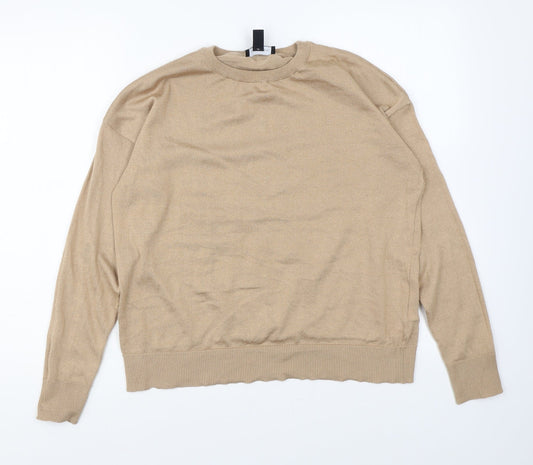 Womens UK Size S New Look Beige Pullover Jumper