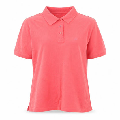 Womens UK Size L Jumper Pink Basic Polo