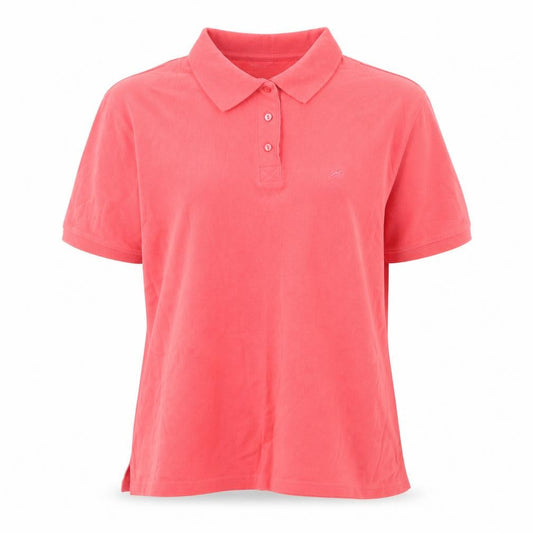 Womens UK Size L Jumper Pink Basic Polo