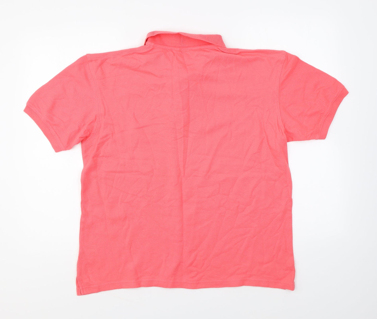 Womens UK Size L Jumper Pink Basic Polo