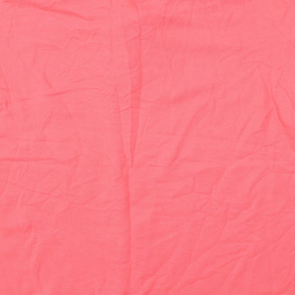 Womens UK Size L Jumper Pink Basic Polo