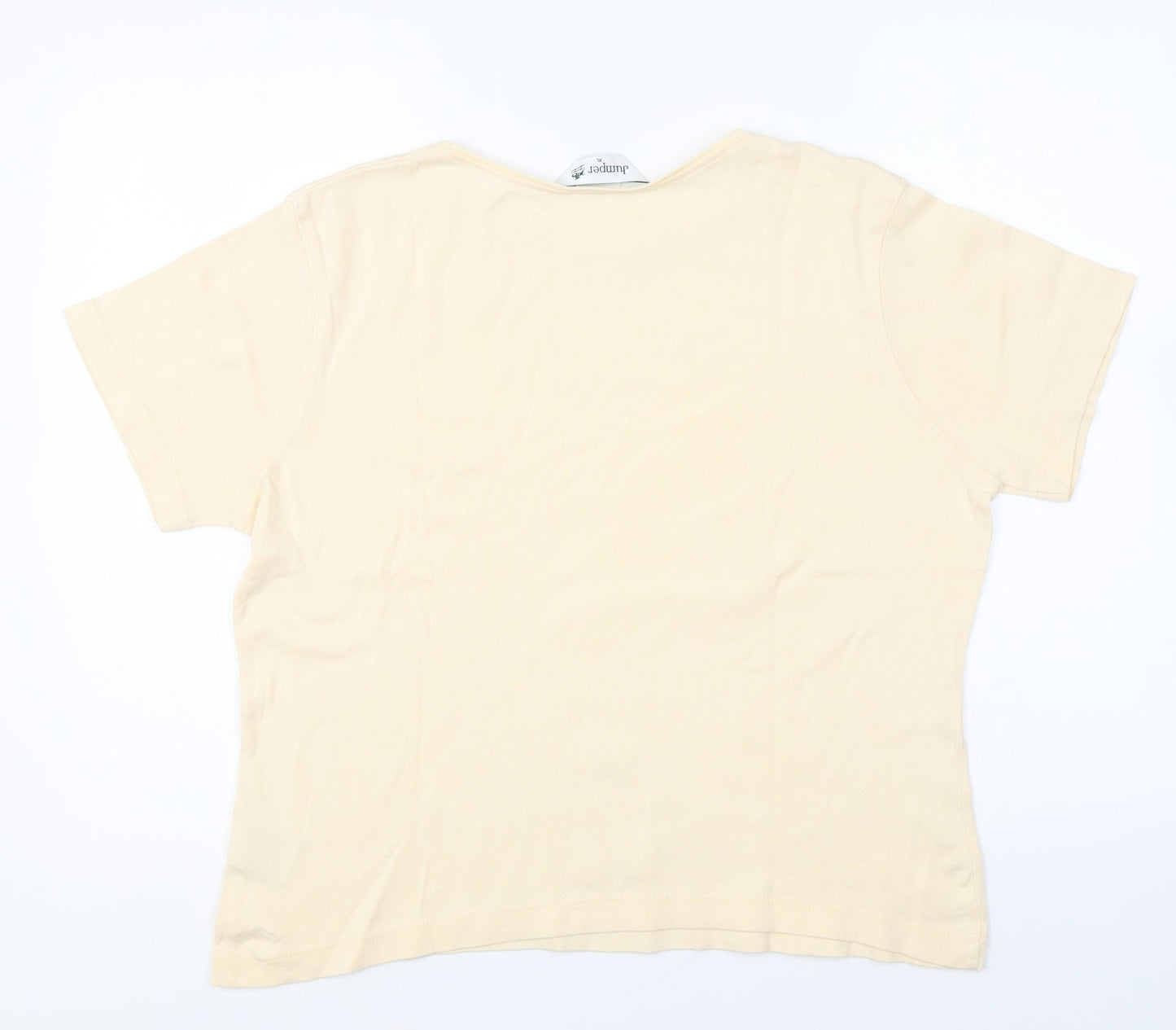 Womens UK Size XL Jumper Yellow Basic T-Shirt