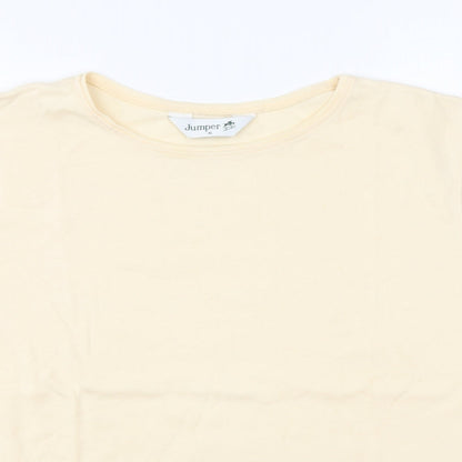 Womens UK Size XL Jumper Yellow Basic T-Shirt