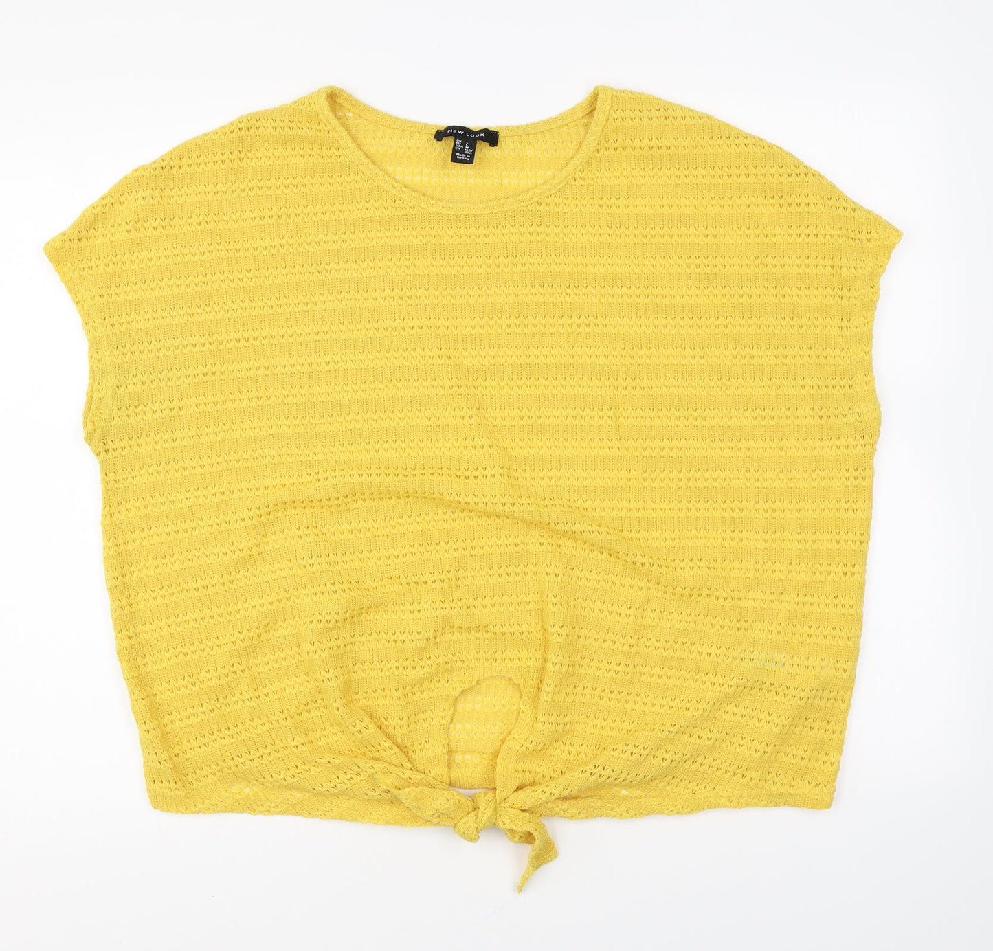 Womens UK Size L New Look Yellow Pullover Jumper