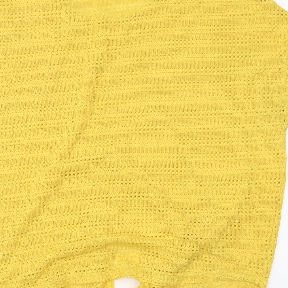 Womens UK Size L New Look Yellow Pullover Jumper