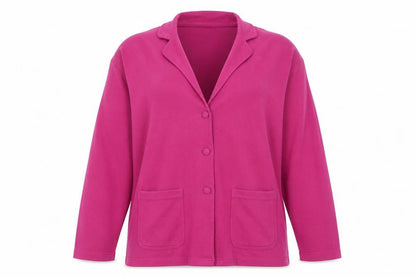 Bader Womens Pink Collared Polyester Cardigan Jumper Size L