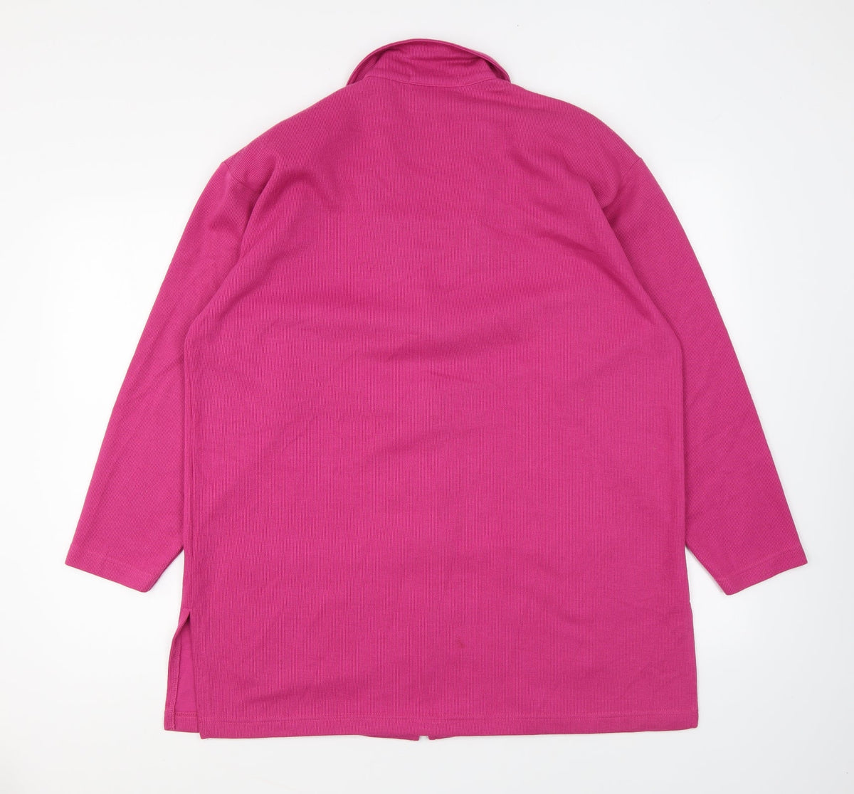 Bader Womens Pink Collared Polyester Cardigan Jumper Size L