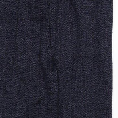 TU Womens Blue Polyester Trousers Size 10 L26 in Regular Zip