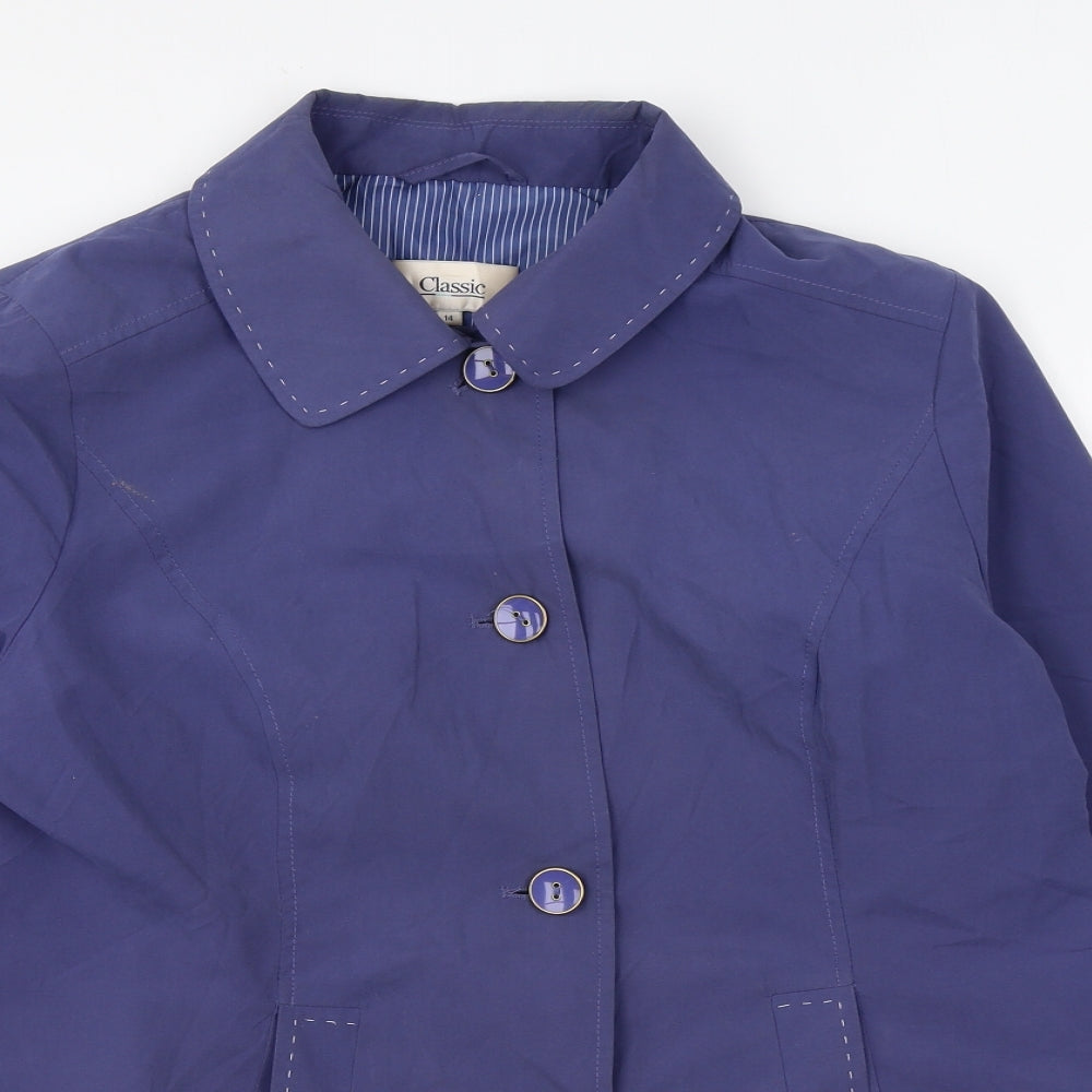 Classic Womens Purple Jacket Blazer Size 14 Button