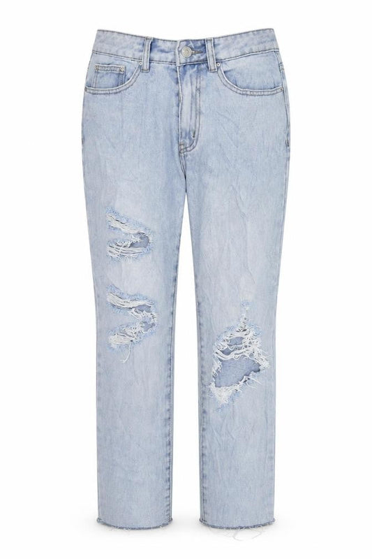 Womens UK Size 6 Misspap Regular Fit Straight Blue Jeans