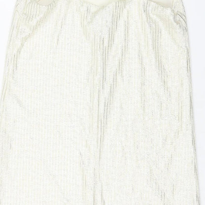 NEXT Womens White Polyester Shift Size 8 Round Neck Pullover