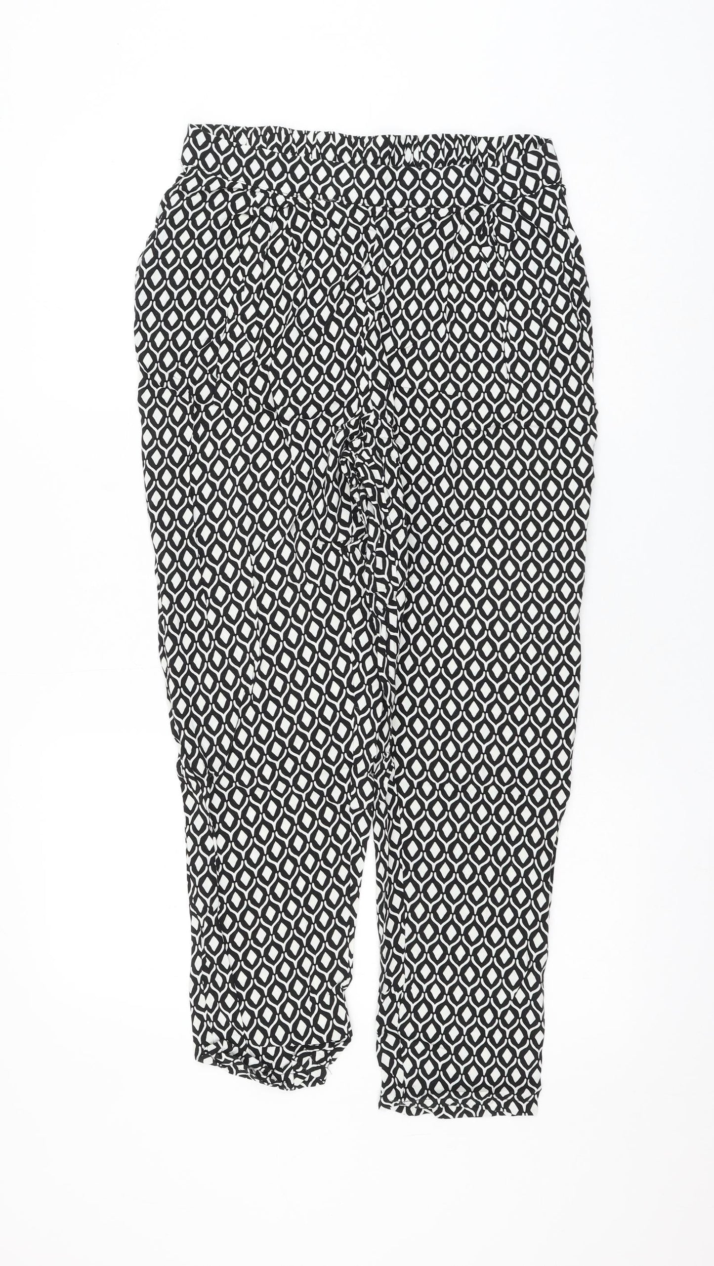 Womens UK Size 12 H&M Regular Fit  Black Trousers