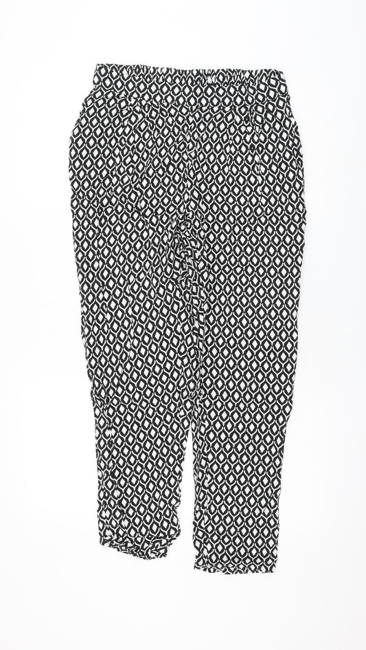 Womens UK Size 12 H&M Regular Fit  Black Trousers
