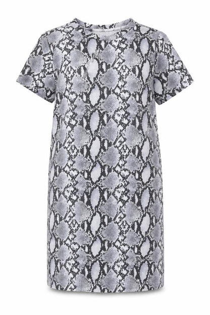 Primark Womens Grey Animal Print Polyester Shift Size 8 Round Neck Pullover