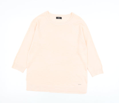 F&F Womens Pink Round Neck Acrylic Pullover Jumper Size 10