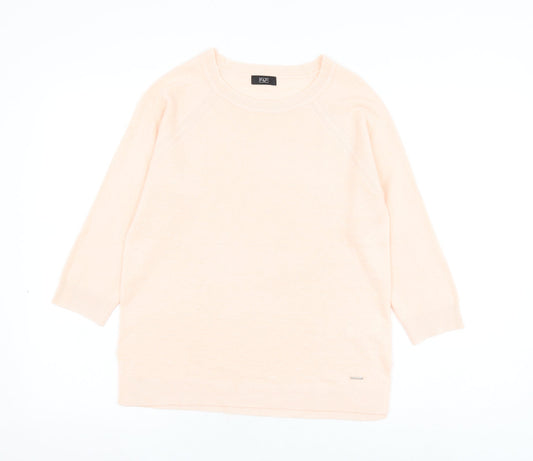 F&F Womens Pink Round Neck Acrylic Pullover Jumper Size 10