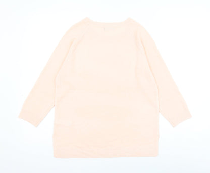 F&F Womens Pink Round Neck Acrylic Pullover Jumper Size 10