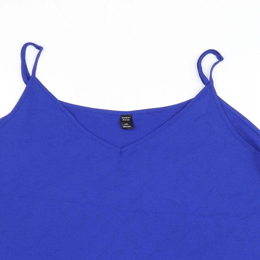 Womens UK Size 4XL Emery Rose Blue Camisole Tank