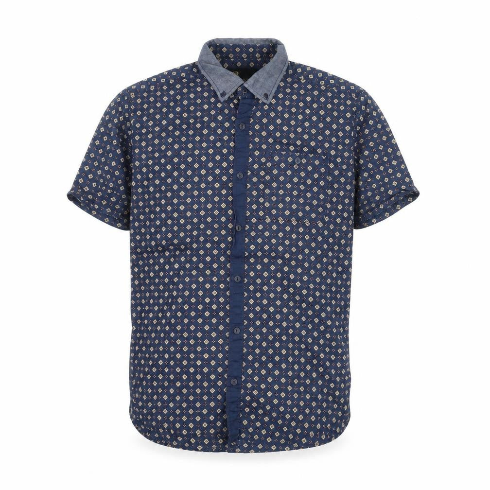 Mens UK Size S NEXT Blue  Button-Up Short Sleeve Casual Shirt