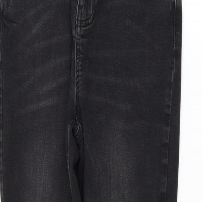 Primark Womens Black Cotton Skinny Jeans Size 10 L25 in Regular Zip