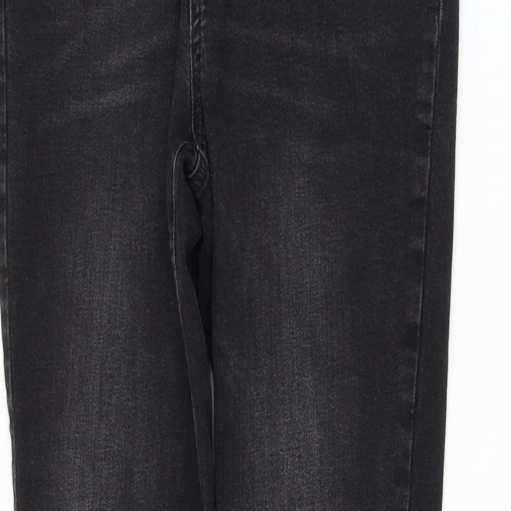 Primark Womens Black Cotton Skinny Jeans Size 10 L25 in Regular Zip