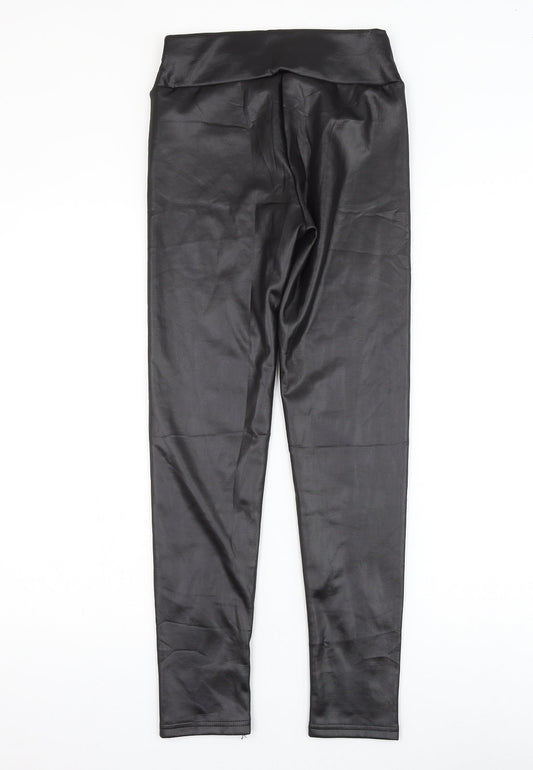 Womens UK Size S Preworn  Capri Black Leggings