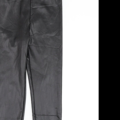 Womens UK Size S Preworn  Capri Black Leggings