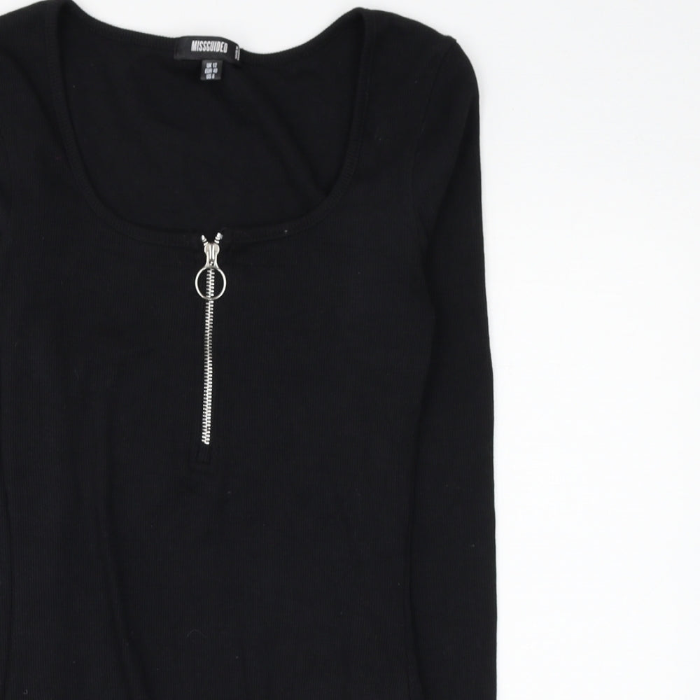 Missguided Womens Polyester Bodysuit One-Piece Size 12 Snap